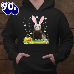 Cute Ferret Easter Day Bunny Eggs Easter Costume Shirt 5