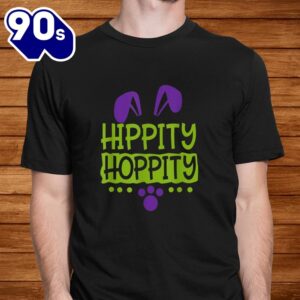 Cute Sunday School Or Egg Hunt Hippity Hoppity Easter Bunny Shirt 2