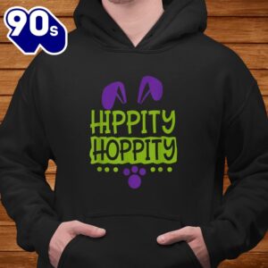 Cute Sunday School Or Egg Hunt Hippity Hoppity Easter Bunny Shirt 4