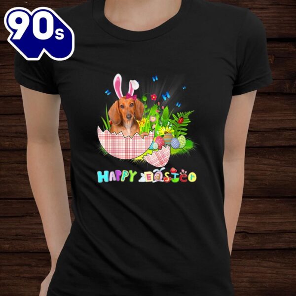 Dachshund Happy Easter Bunny Eggs Lover Shirt