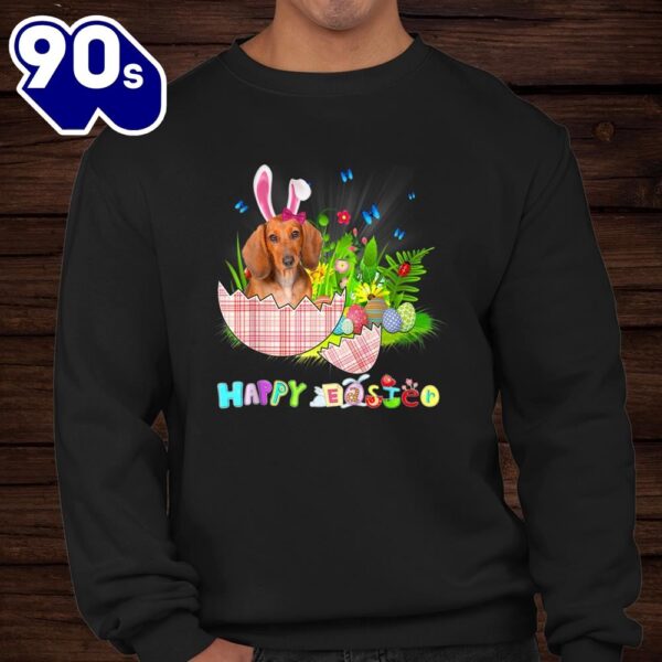 Dachshund Happy Easter Bunny Eggs Lover Shirt