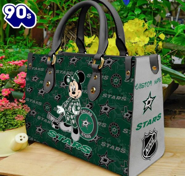 Dallas Stars NHL Minnie Women Leather Hand Bag