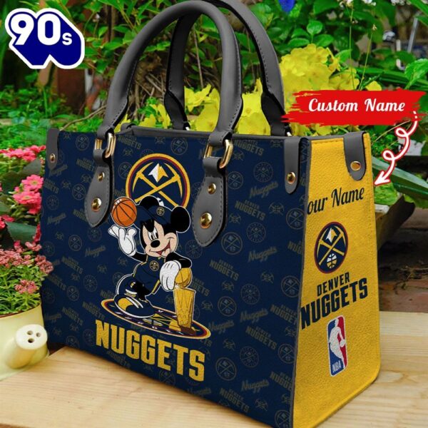 Denver Nuggets Champions Mickey Women Leather Hand Bag