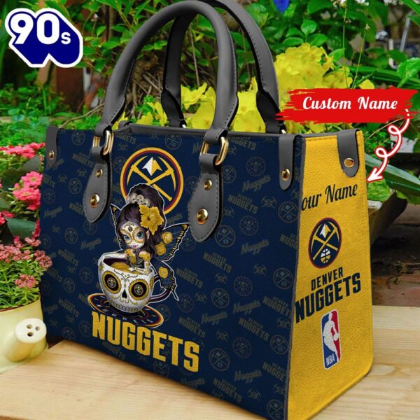 Denver Nuggets Champions Sugar Skull Girl Women Leather Hand Bag