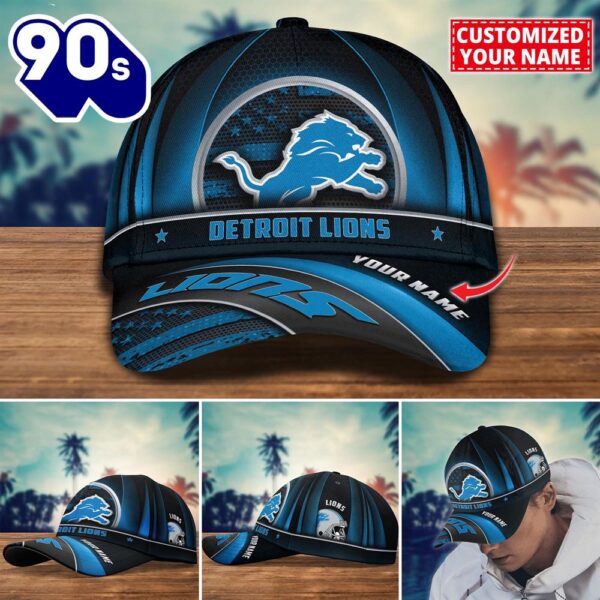 Detroit Lions New Arrivals Custom Name Cap Trending H53678