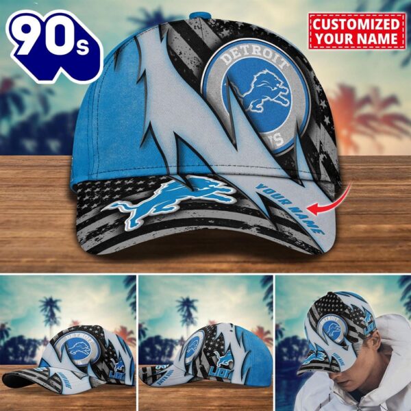 Detroit Lions New Arrivals Custom Name Cap Trending H53695