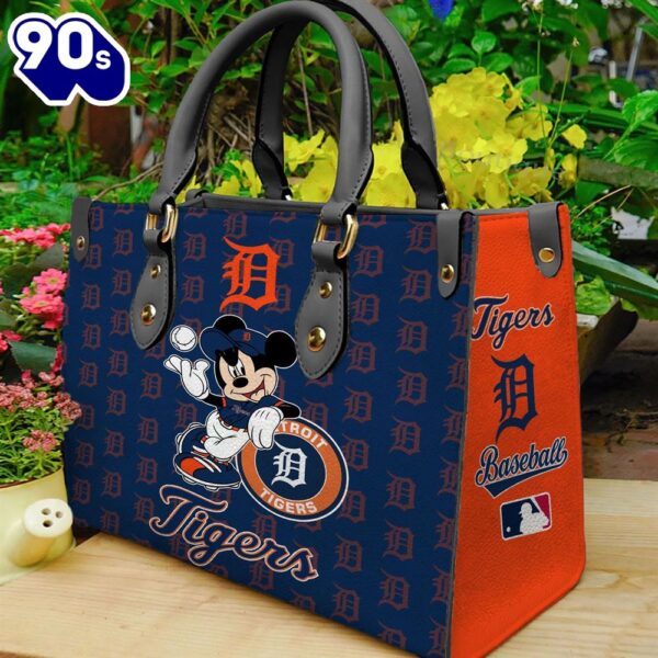 Detroit Tigers Mickey Women Leather Hand Bag