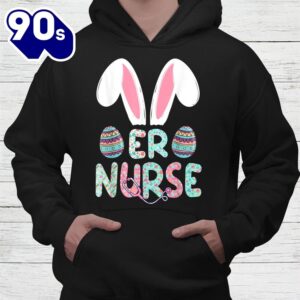 Er Nurse Rn Bunny Ears Happy Easter Eggs Shirt 4