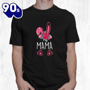 Floral Leopard Tee Mama Bunny For Easter Shirt 2