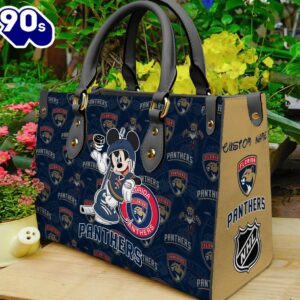 Florida Panthers NHL Mickey Women Leather Hand Bag