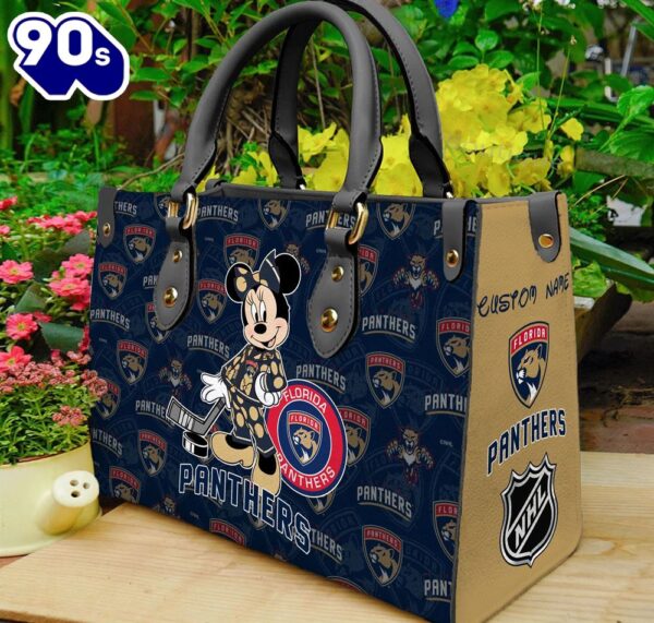 Florida Panthers NHL Minnie Women Leather Hand Bag