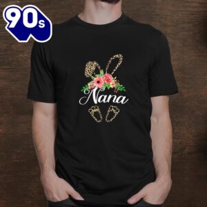 Flower Nana Leopard Bunny Shirt