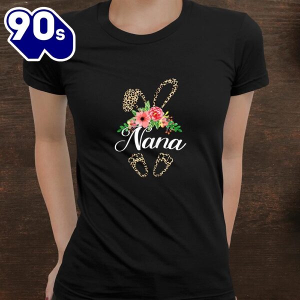 Flower Nana Leopard Bunny Shirt