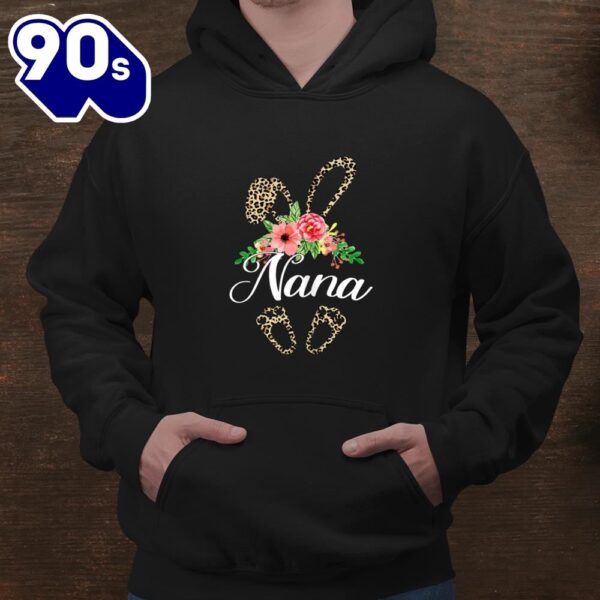 Flower Nana Leopard Bunny Shirt