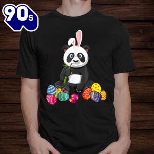 Funny Easter Bunny Panda Lover With Easter Eggs Shirt 1