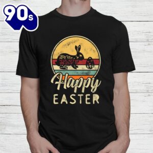 Happy Easter Bunny Rabbit Kids Retro Design Clothes Outfit Shirt 2