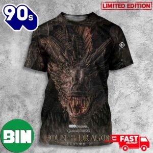 House Of The Dragon Season 2 Game Of Thrones Hbo Original All Over Print T- Shirt