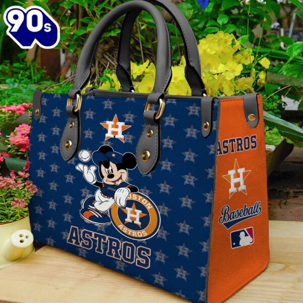 Houston Astros Mickey Women Leather Hand Bag