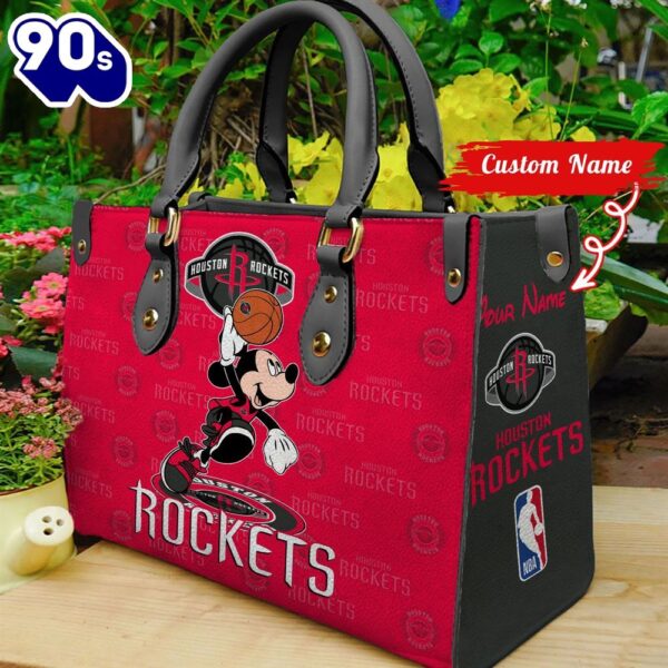 Houston Rockets NBA Mickey Women Leather Hand Bag