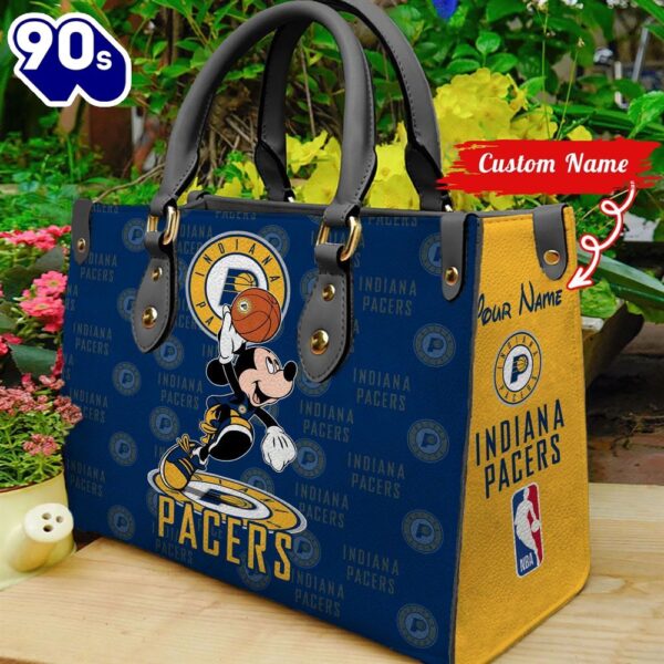 Indiana Pacers NBA Mickey Women Leather Hand Bag