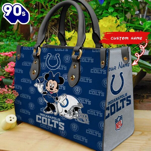 Indianapolis Colts Minnie Women Leather Hand Bag