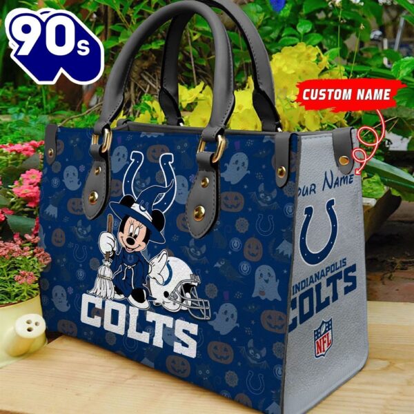Indianapolis Colts NFL Minnie Halloween Women Leather Hand Bag