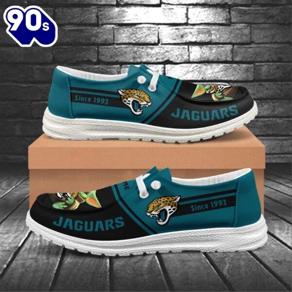Jacksonville Jaguars Baby Yoda Grogu NFL Canvas Loafer Shoes