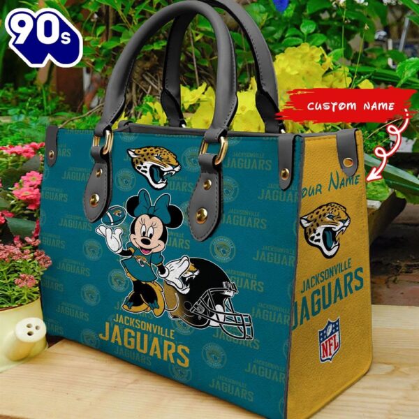 Jacksonville Jaguars Minnie Women Leather Hand Bag