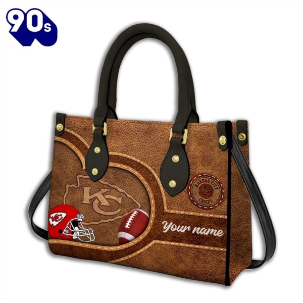 Kansas City Chiefs-Custom Name NFL Leather Bag