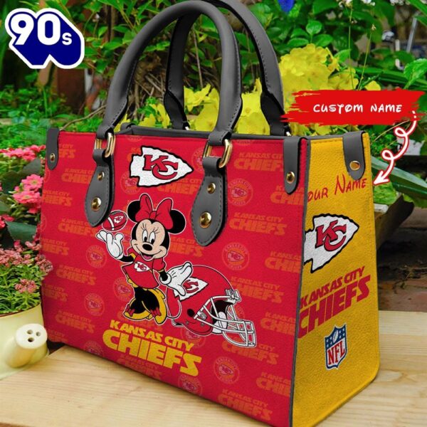 Kansas City Chiefs Minnie Women Leather Hand Bag