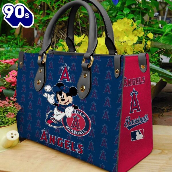 Los Angeles Angels Mickey Women Leather Hand Bag