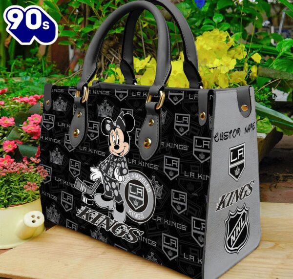 Los Angeles Kings NHL Minnie Women Leather Hand Bag