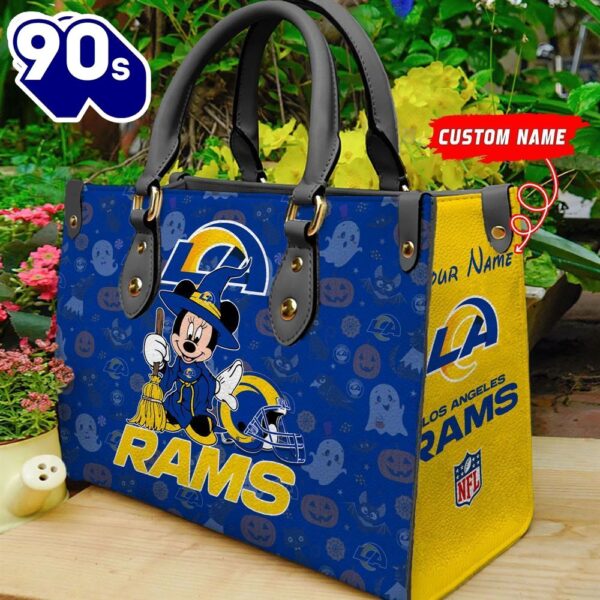 Los Angeles Rams NFL Minnie Halloween Women Leather Hand Bag