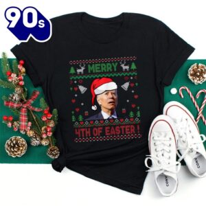 Merry 4th Of Easter Funny Xmas Joe Biden Christmas Shirt 3