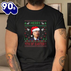 Merry 4th Of Easter Funny Xmas Joe Biden Christmas Shirt 4