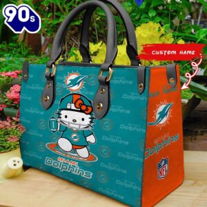 Miami Dolphins Kitty Women Leather…