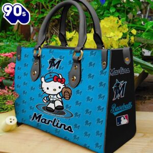 Miami Marlins Kitty Women Leather…