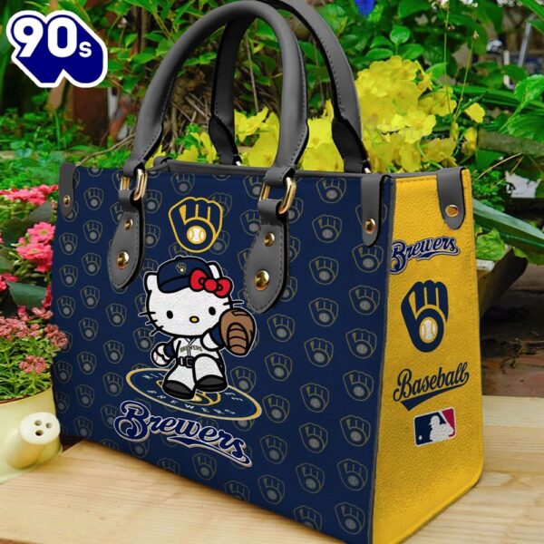 Milwaukee Brewers Kitty Women Leather Bag