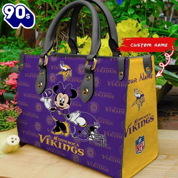 Minnesota Vikings Minnie Women Leather Hand Bag