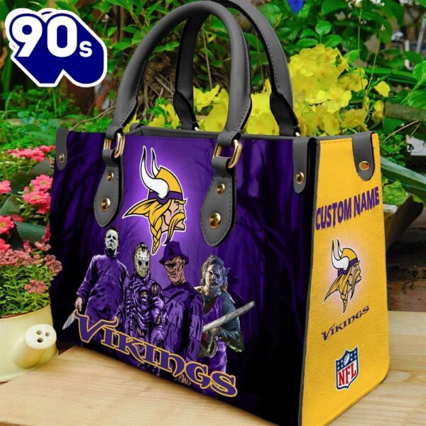 Minnesota Vikings NFL Halloween Women Leather Hand Bag