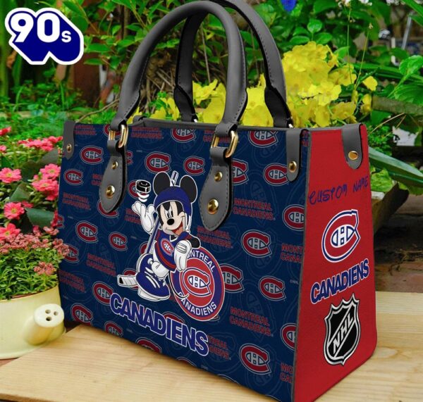 Montreal Canadiens NHL Mickey Women Leather Hand Bag