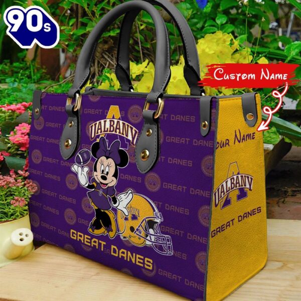 NCAA Albany Great Danes Minnie Women Leather Hand Bag