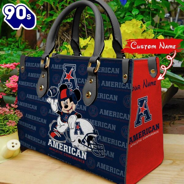 NCAA American Athletic Conference Mickey Women Leather Hand Bag