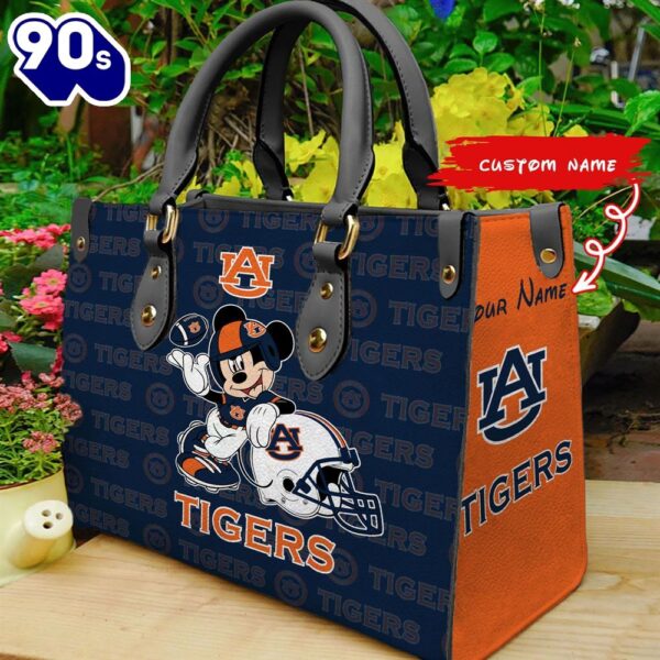 NCAA Auburn Tigers Mickey Women Leather Hand Bag