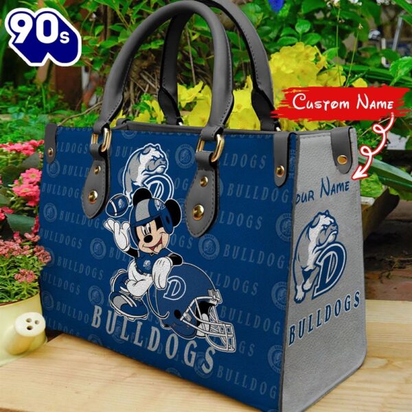 NCAA Drake Bulldogs Mickey Women Leather Hand Bag