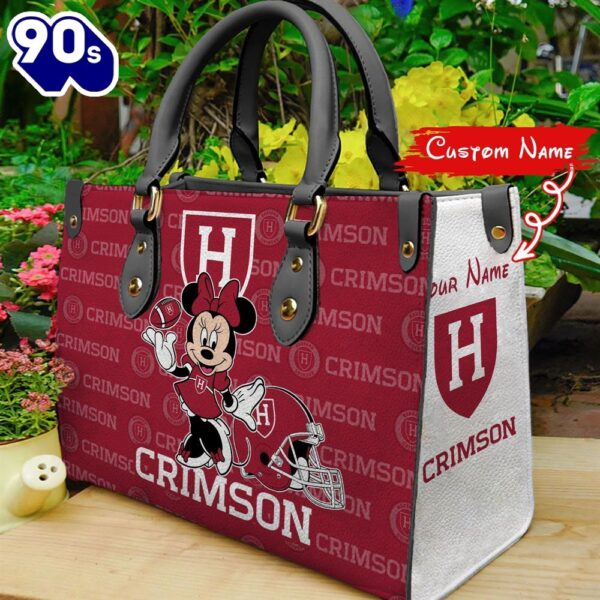 NCAA Harvard Crimson Minnie Women Leather Hand Bag