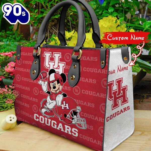 NCAA Houston Cougars Mickey Women Leather Hand Bag