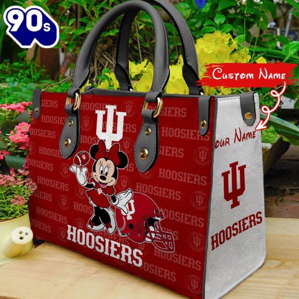 NCAA Indiana Hoosiers Minnie Women Leather Hand Bag