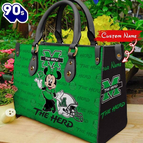 NCAA Marshall Thundering Herd Minnie Women Leather Hand Bag