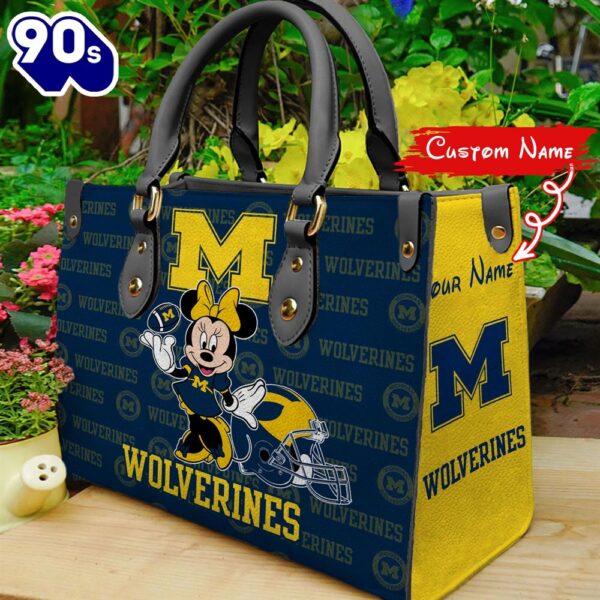 NCAA Michigan Wolverines Minnie Women Leather Hand Bag